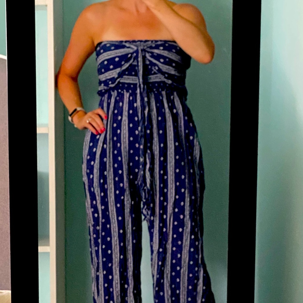 Casual strapless jumpsuit